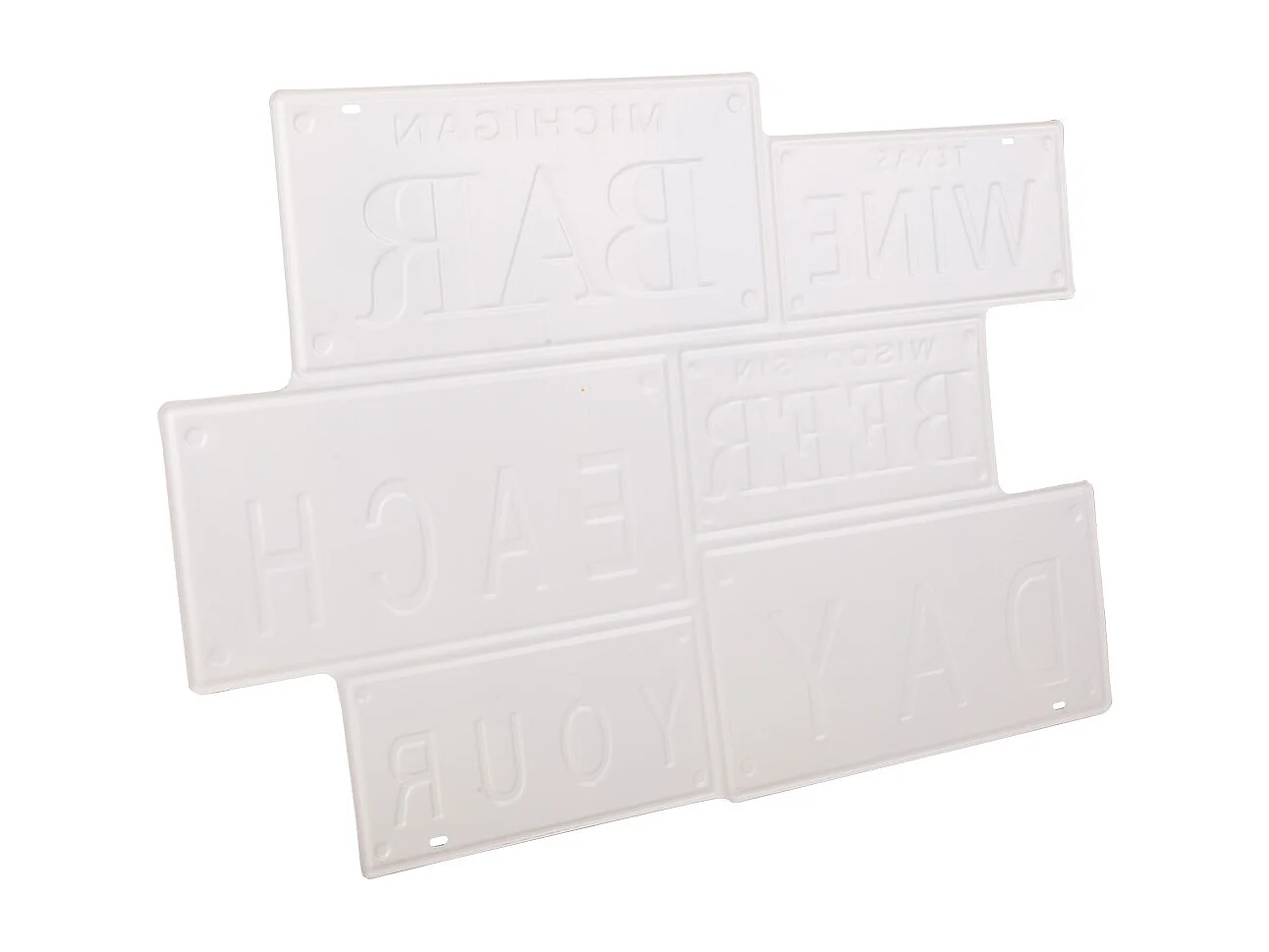 Targa in metallo colorato 50x70x1h