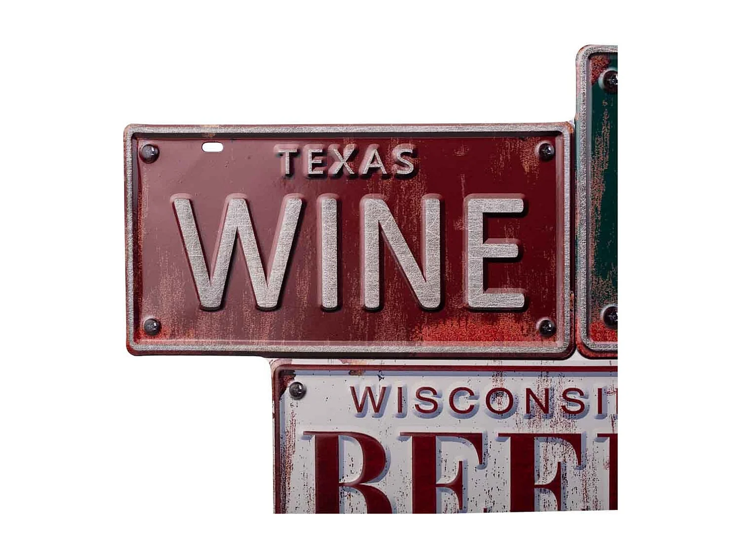 Plaque de métal colorée 50x70x1h