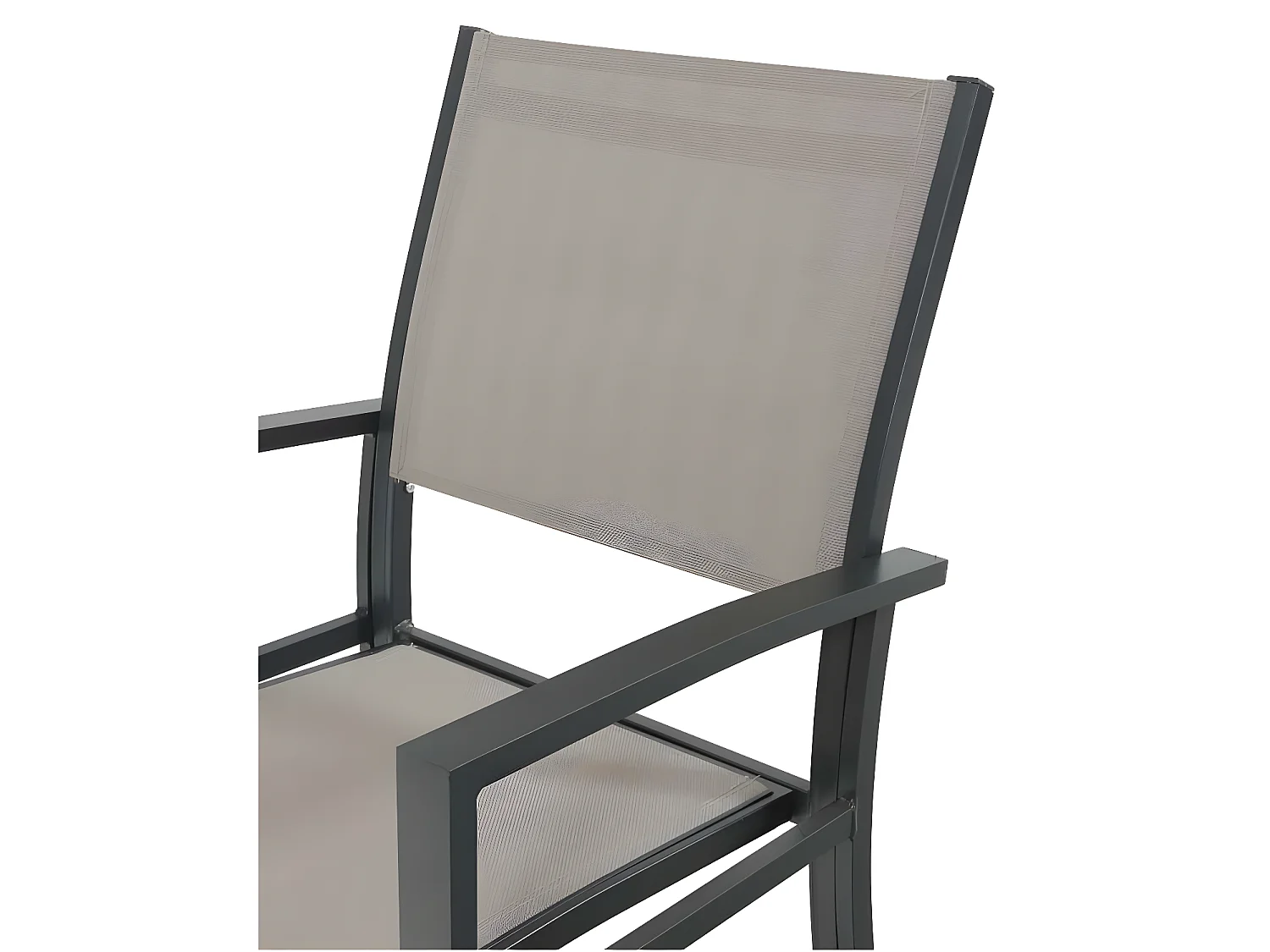 Juego de 2 sillas para jardín- textileno "Tropic" - Phoenix - Topo