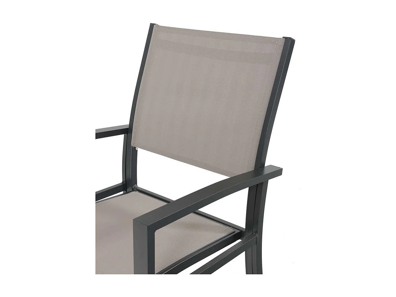 Tuinstoel fauteuil stoel tuin aluminium/textileen "Tropic" - Phoenix - Taupe - grijs bruin - Set 2 stuks