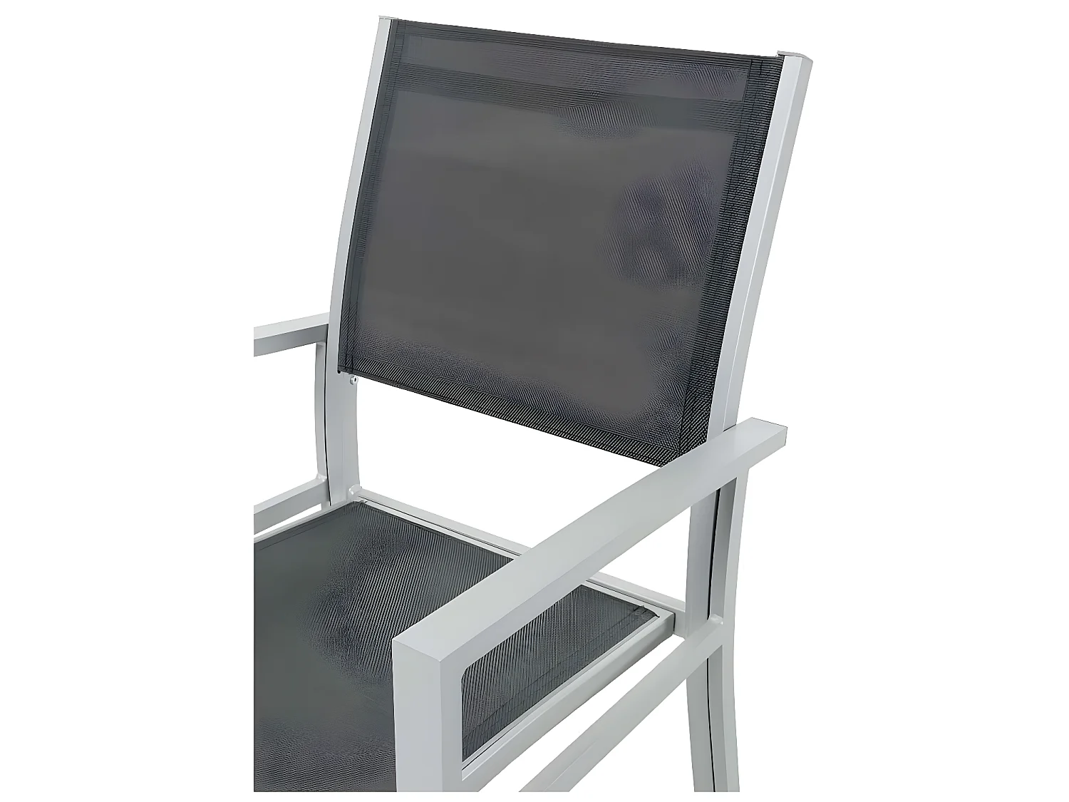 Poltrona da giardino "Tropic" in alluminio/textilene - Phoenix - Grigio scuro - Set da 2