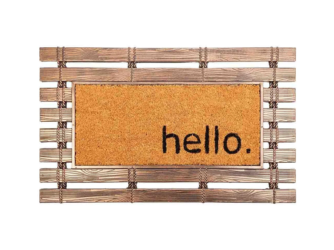 Capacho de borracha e fibra natural 45x75h