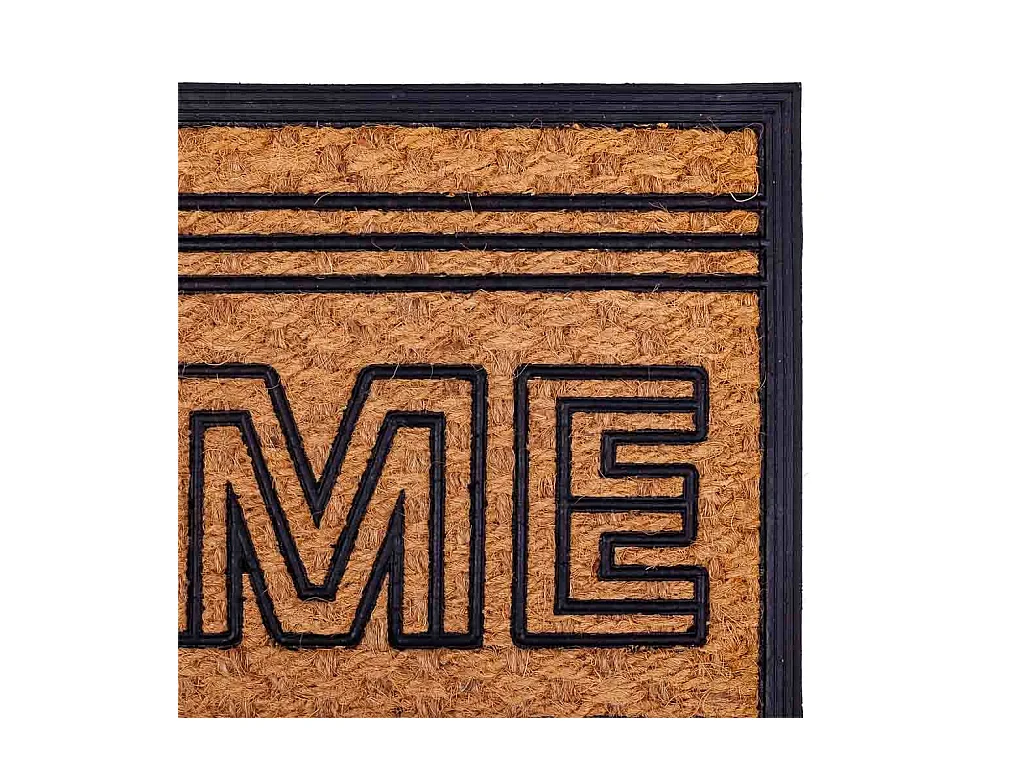 Paillasson en caoutchouc et fibre naturelle 45x75h