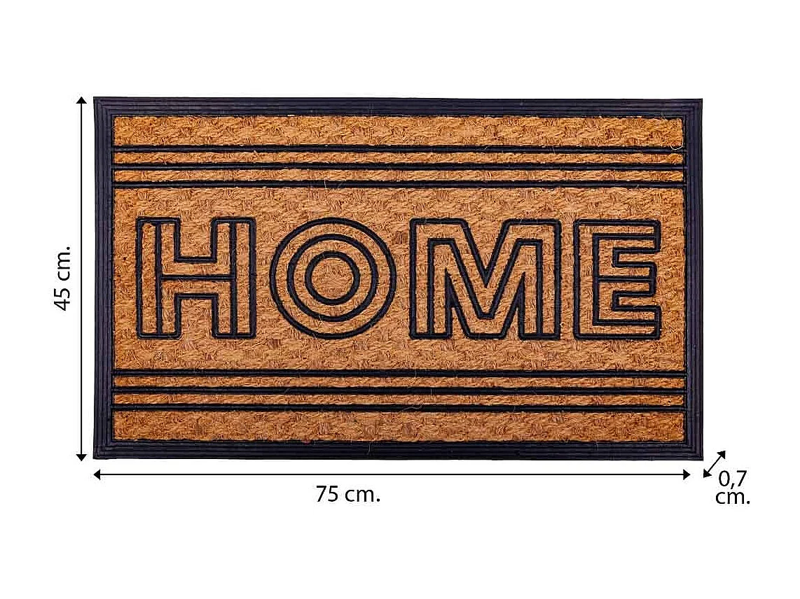 Zerbino in gomma e fibra naturale 45x75h