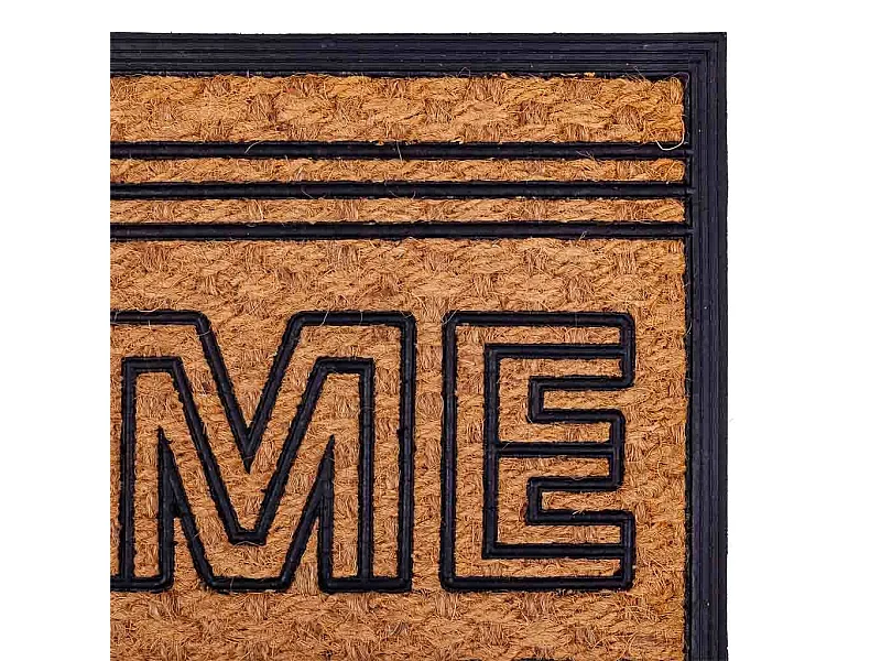 Felpudo de goma y fibra natural 45x75