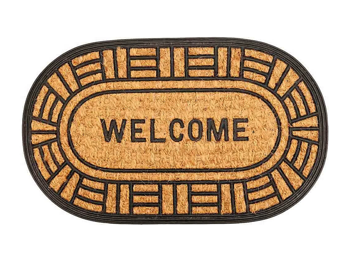 Paillasson ovale en coco naturel 45x75h