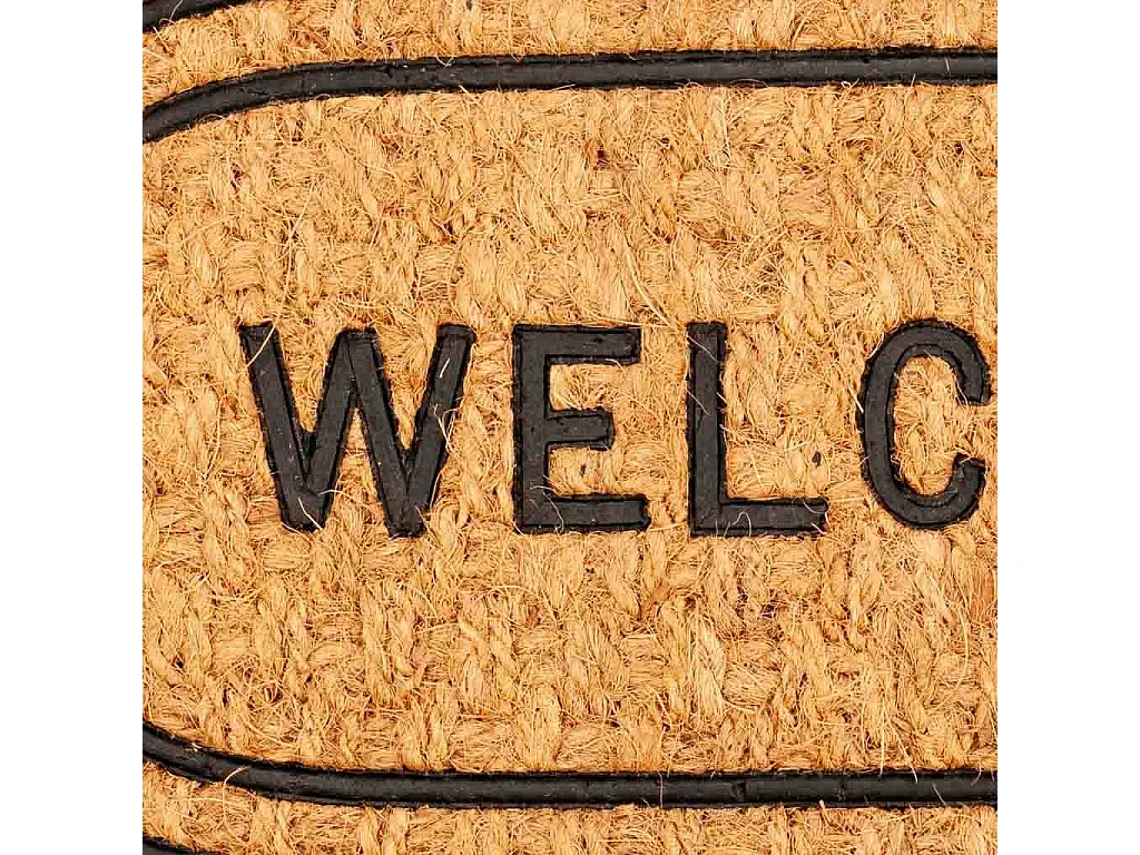 Paillasson ovale en coco naturel 45x75h