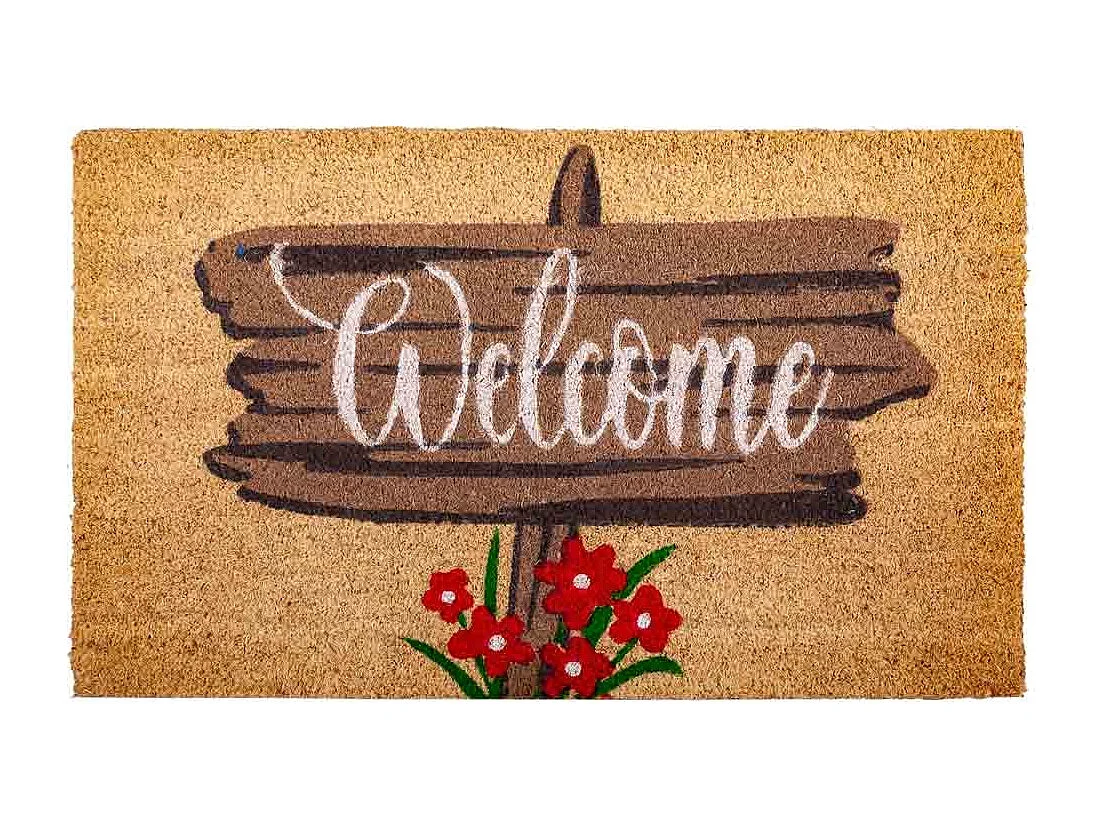 Felpudo de coco con dibujo impreso 45x75