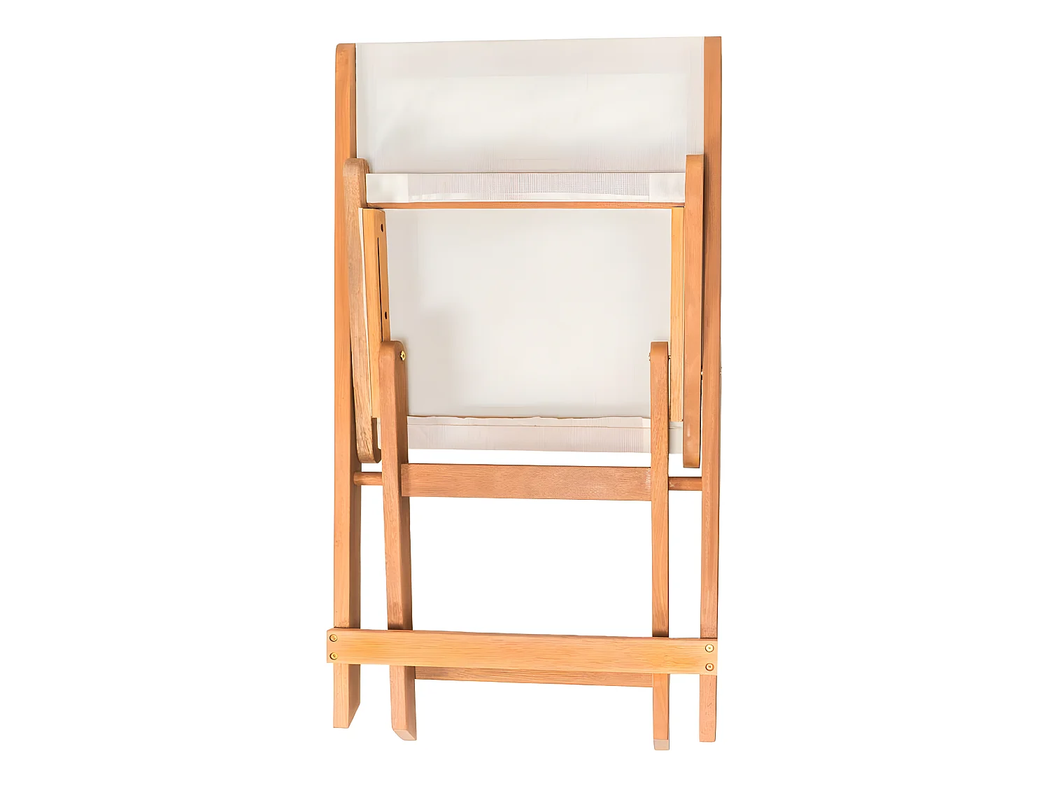 Conjunto de 2 Sillas plegables en madera exótica "Seoul" - Maple - Beige