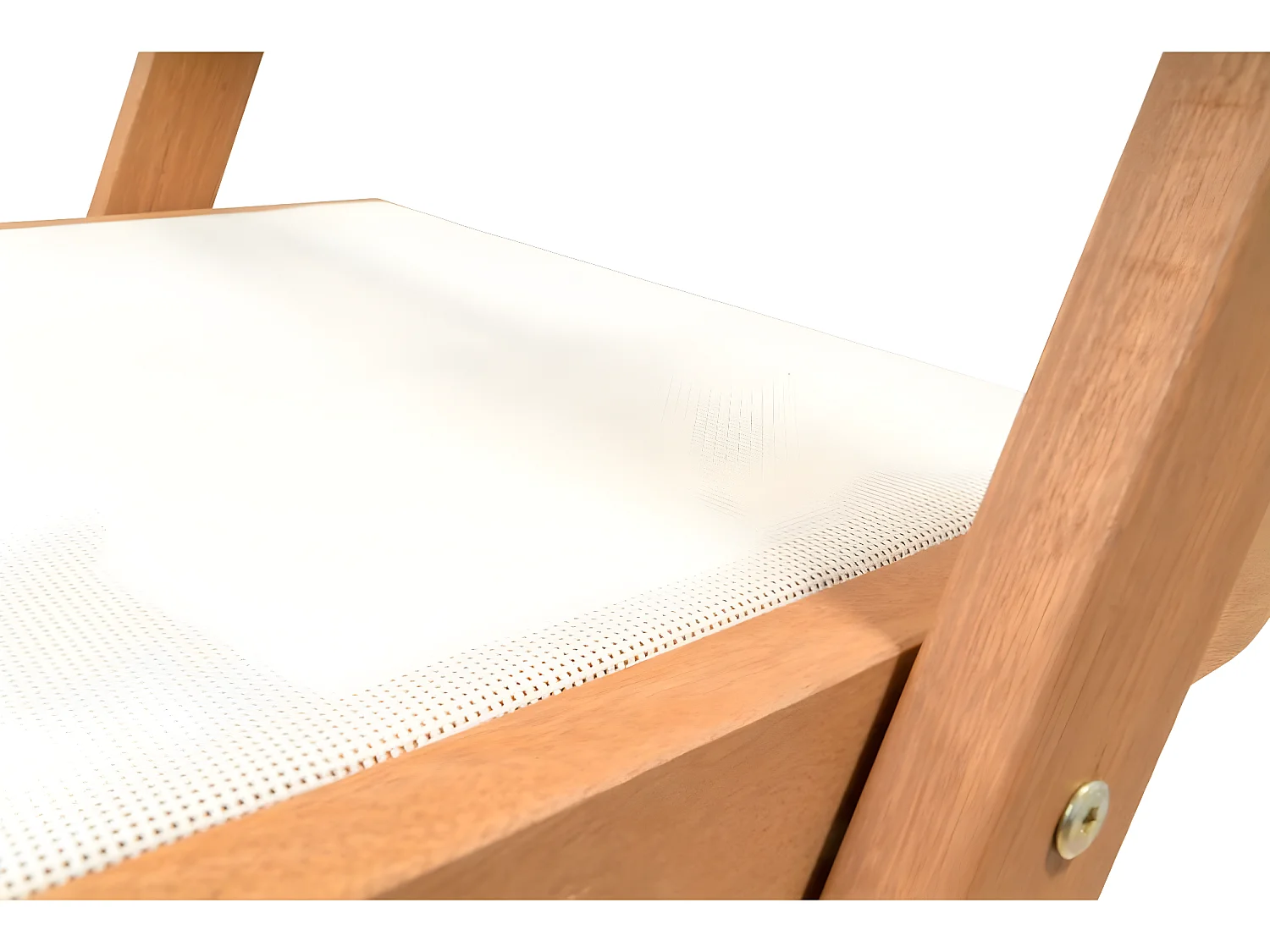 Lot de 2 chaises pliantes en bois exotique "Seoul" - Maple - Beige