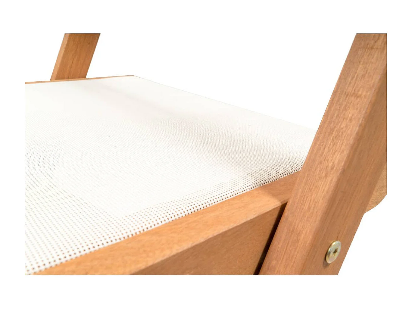 Lot de 2 chaises pliantes en bois exotique "Seoul" - Maple - Beige