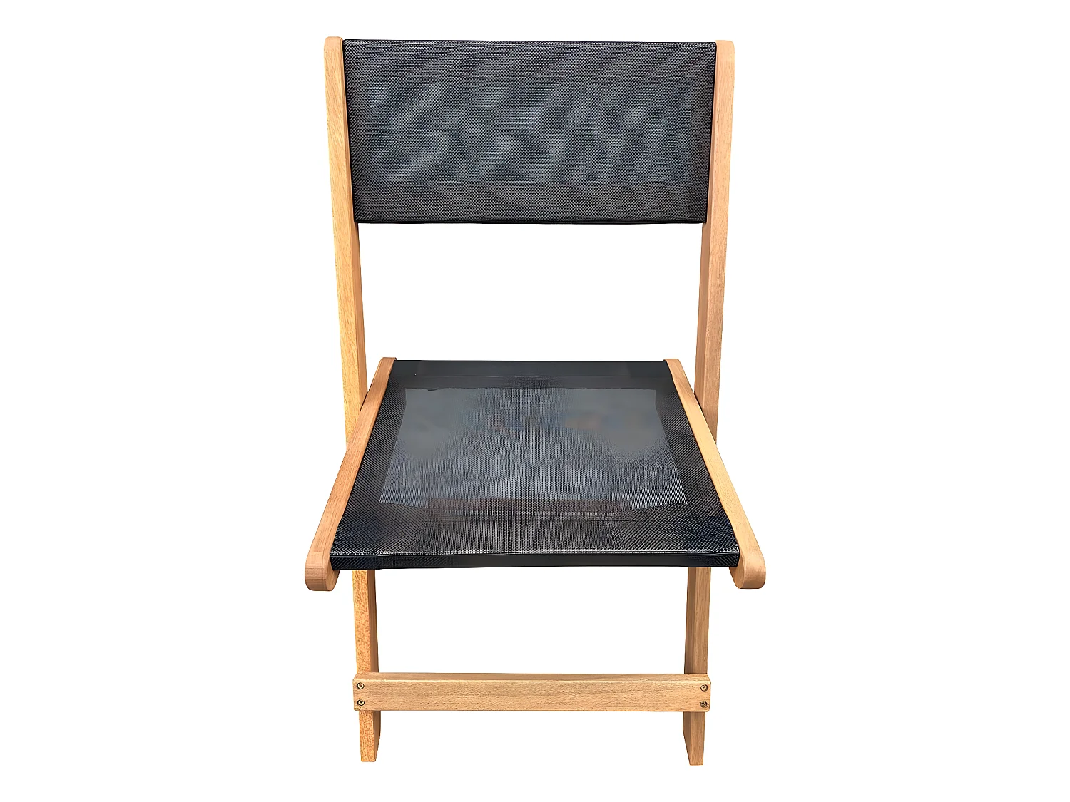 Silla plegable de madera exótica "Seoul" - Arce - Negro - Lote de 2