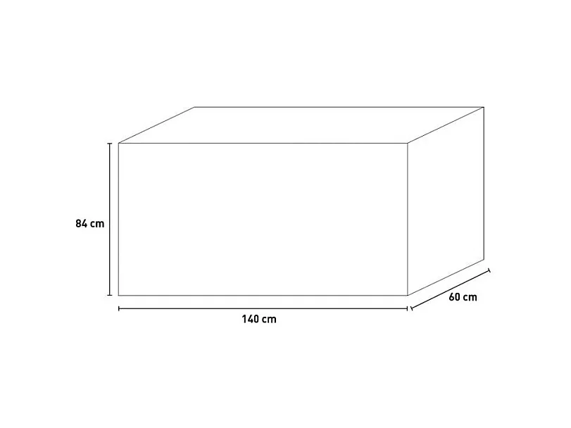 Coffre-banc jardin résine "Bogota" - 265 L - 140 x 60 x 84 cm - Beige