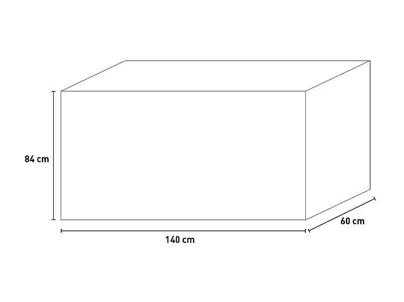 Coffre-banc jardin résine "Bogota" - 265 L - 140 x 60 x 84 cm - Beige