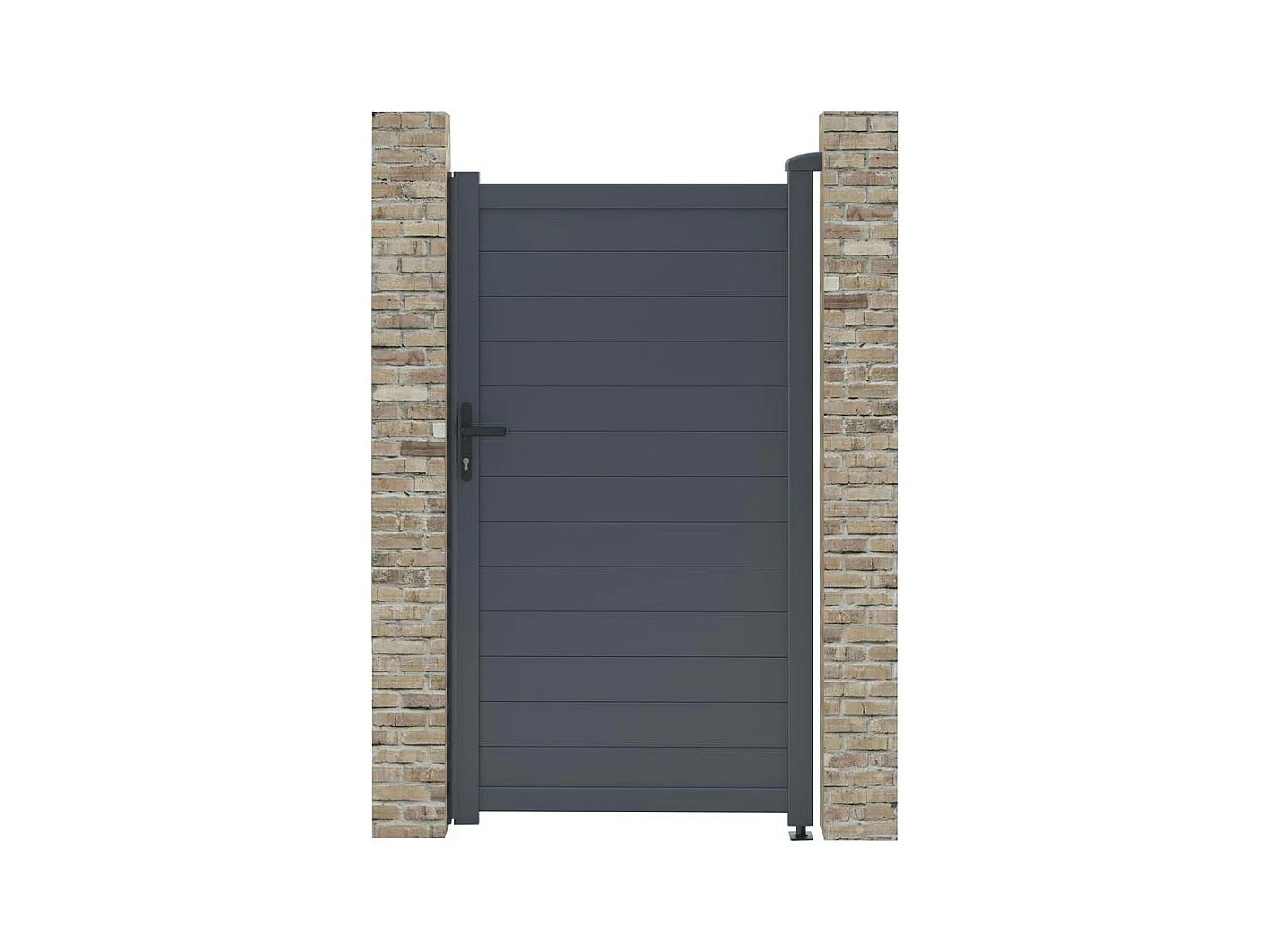 Portillon aluminium "Marc" - 101.2 x 180.9 cm - Gris