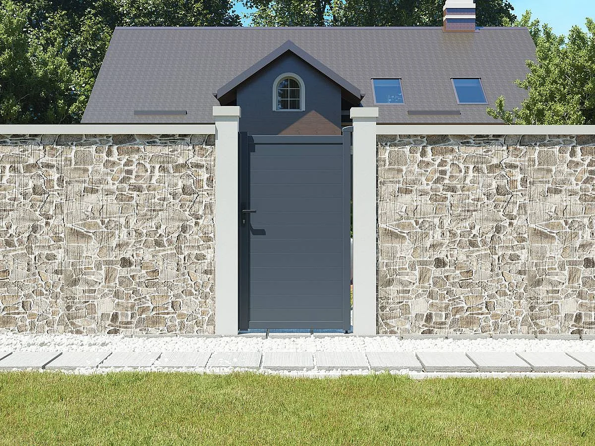 Furtka aluminiowa "Marc" - 101.2 x 180.9 cm - Szara