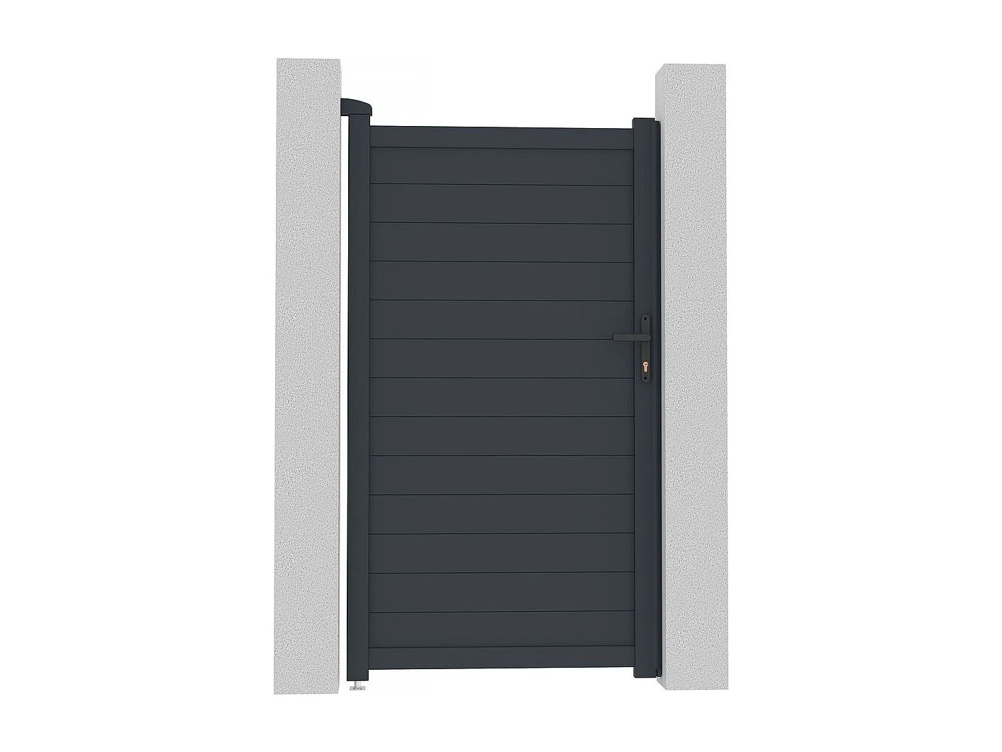 Puerta jardin aluminio "Marc" - 101.2 x 180.9 cm - Gris