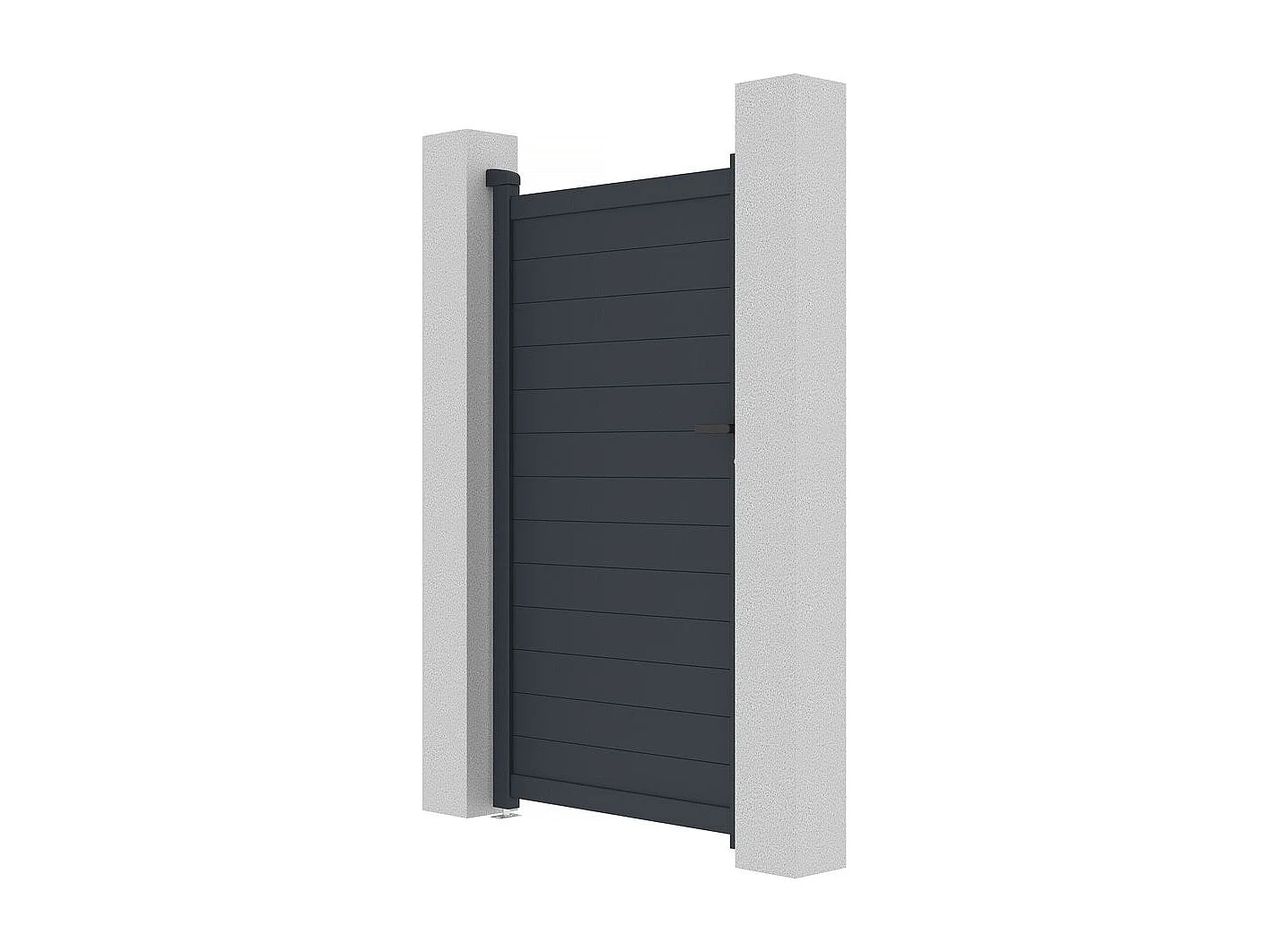 Puerta jardin aluminio "Marc" - 101.2 x 180.9 cm - Gris