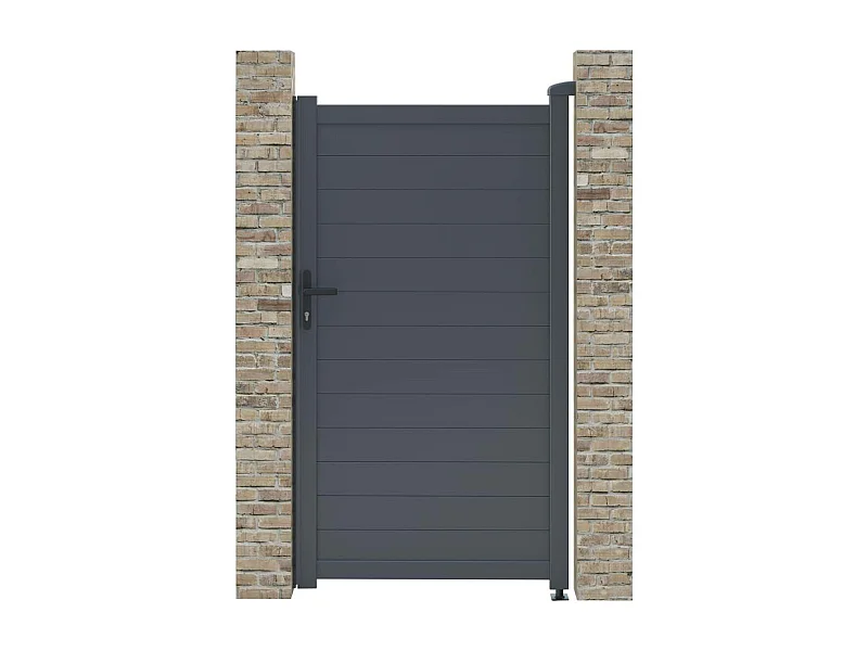 Gartentor aus Aluminium "Marc" - 101,2 x 180,9 cm - Grau