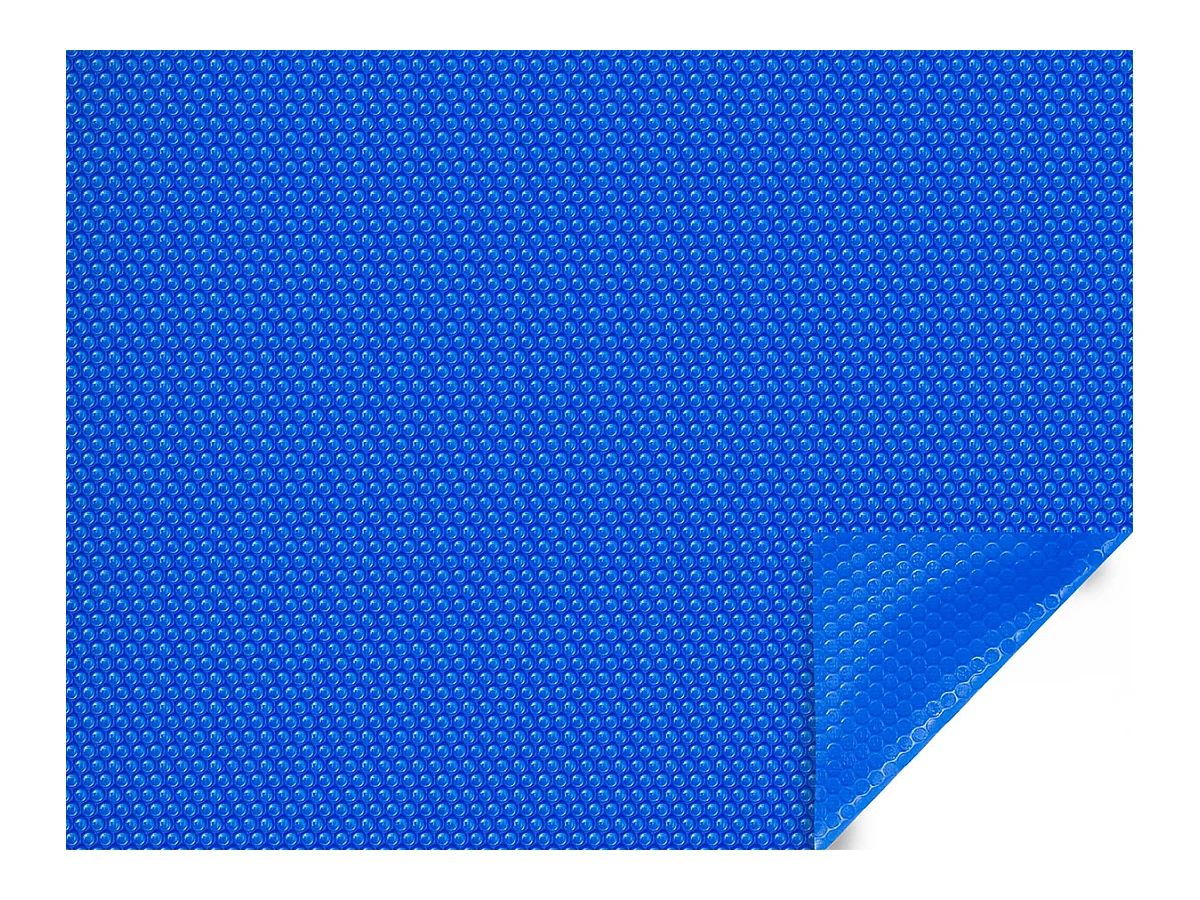 Luftpolster-Abdeckplane für Pool Rio - 400 µ - 1 Seite gesäumt - Blau