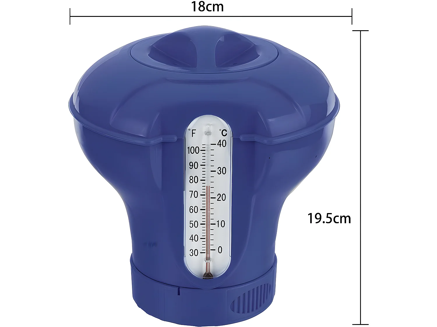 Difusor de cloro flotante con termómetro integrado