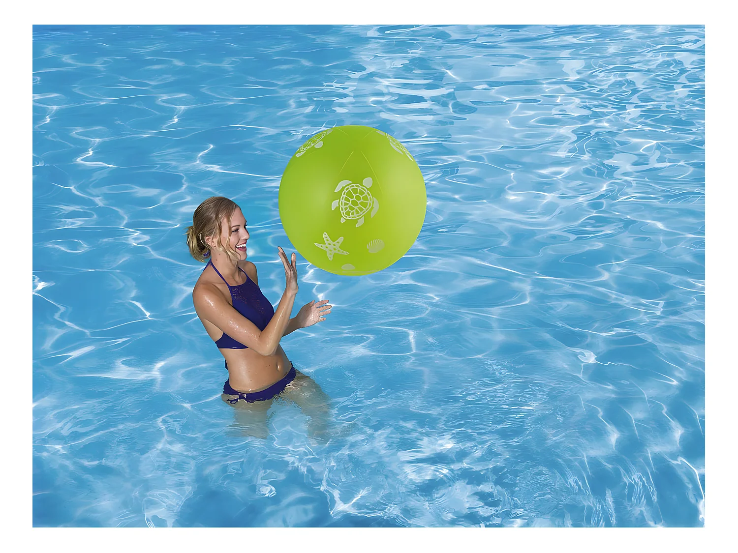 Bola de praia fosforescente de 62 cm - Brilha no escuro