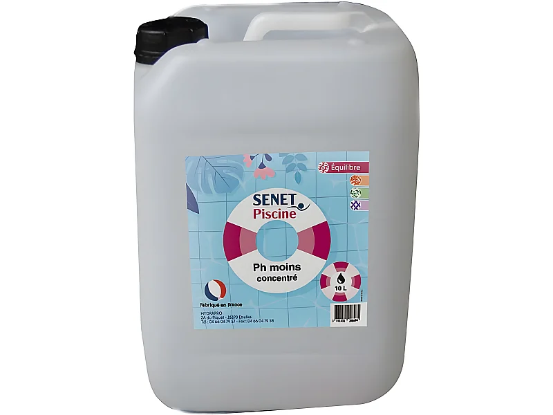PH minder geconcentreerde vloeistof "Senet Piscine" - 10 liter