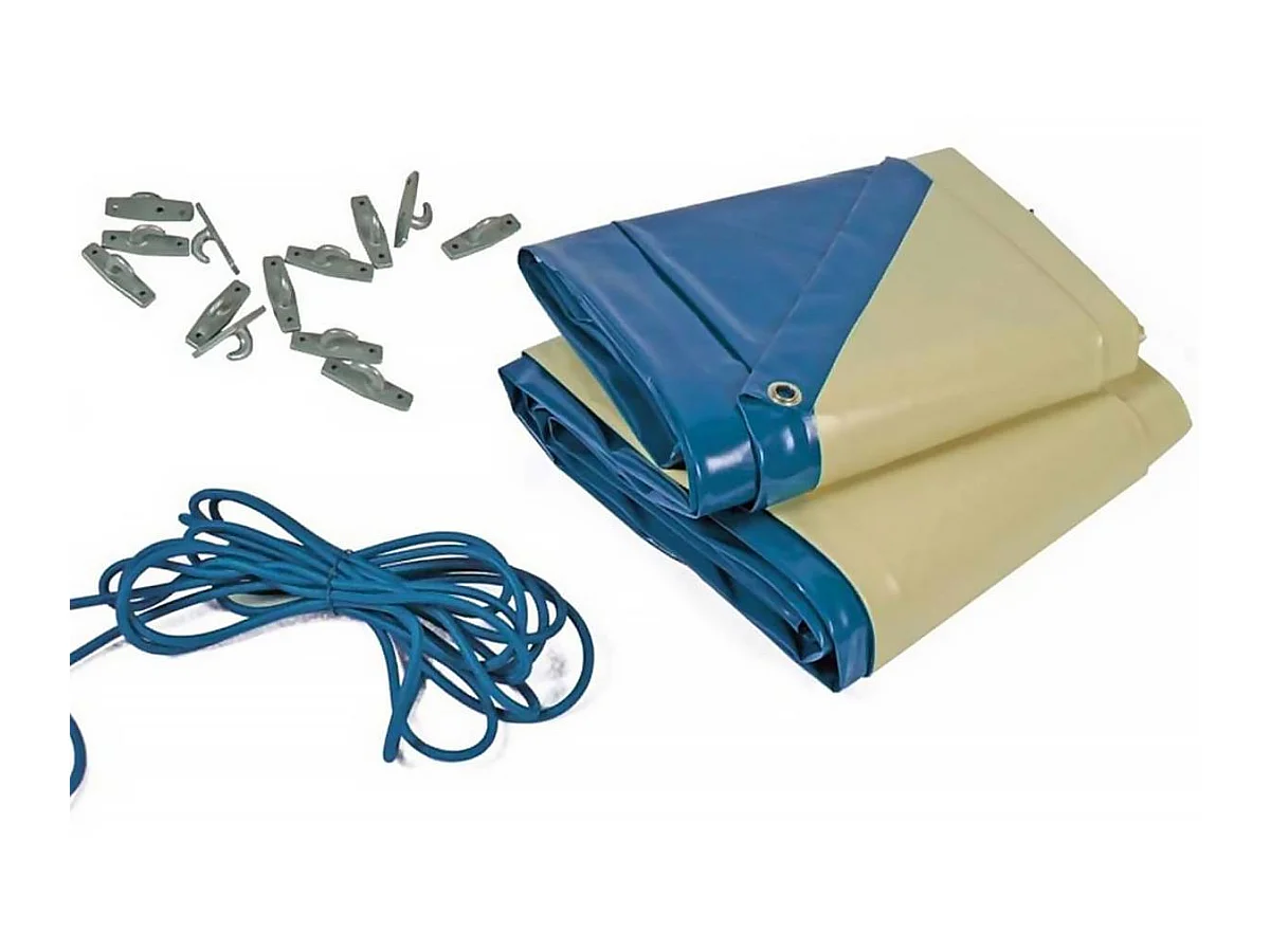 Bâche hiver pour piscine Sunrise - 280 gr/m² - bleu