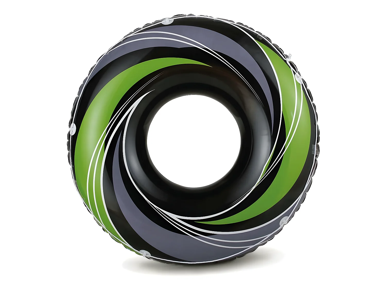 Opblaasbare "River Tube" - 107 x 30 cm van zwart en groen PVC voor waterspellen