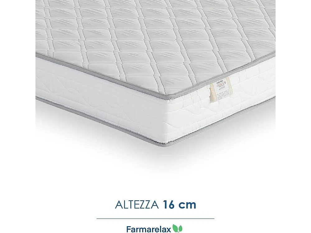 Ecoroyal Matelas - H 16 cm - Orthopédique - Livré sous vide enroulé - 100% Made in Italy - 90x190 cm
