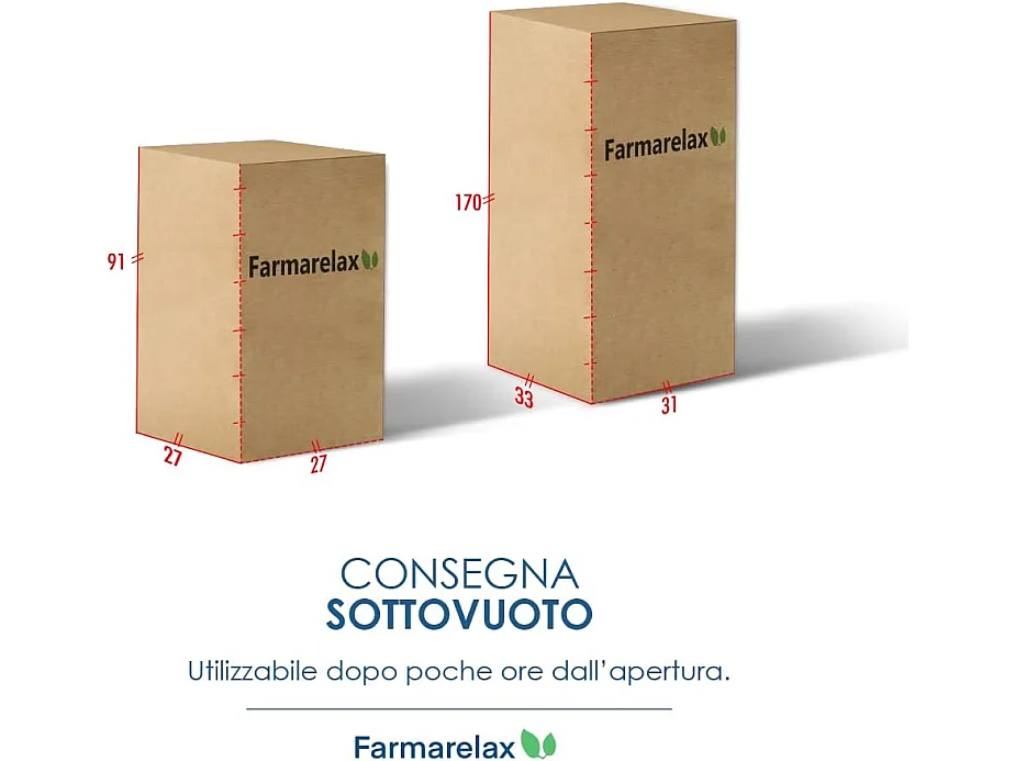Ecoroyal Matelas - H 16 cm - Orthopédique - Livré sous vide enroulé - 100% Made in Italy - 90x190 cm