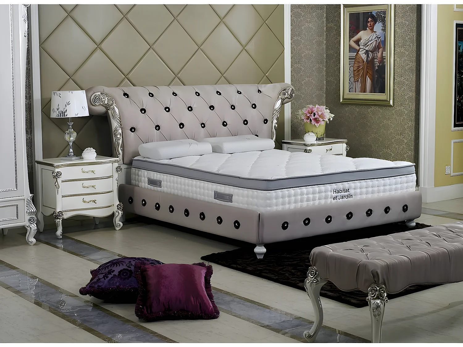 Matelas ressorts à mémoire de forme "Bety" - 140 x 190 x 29 cm