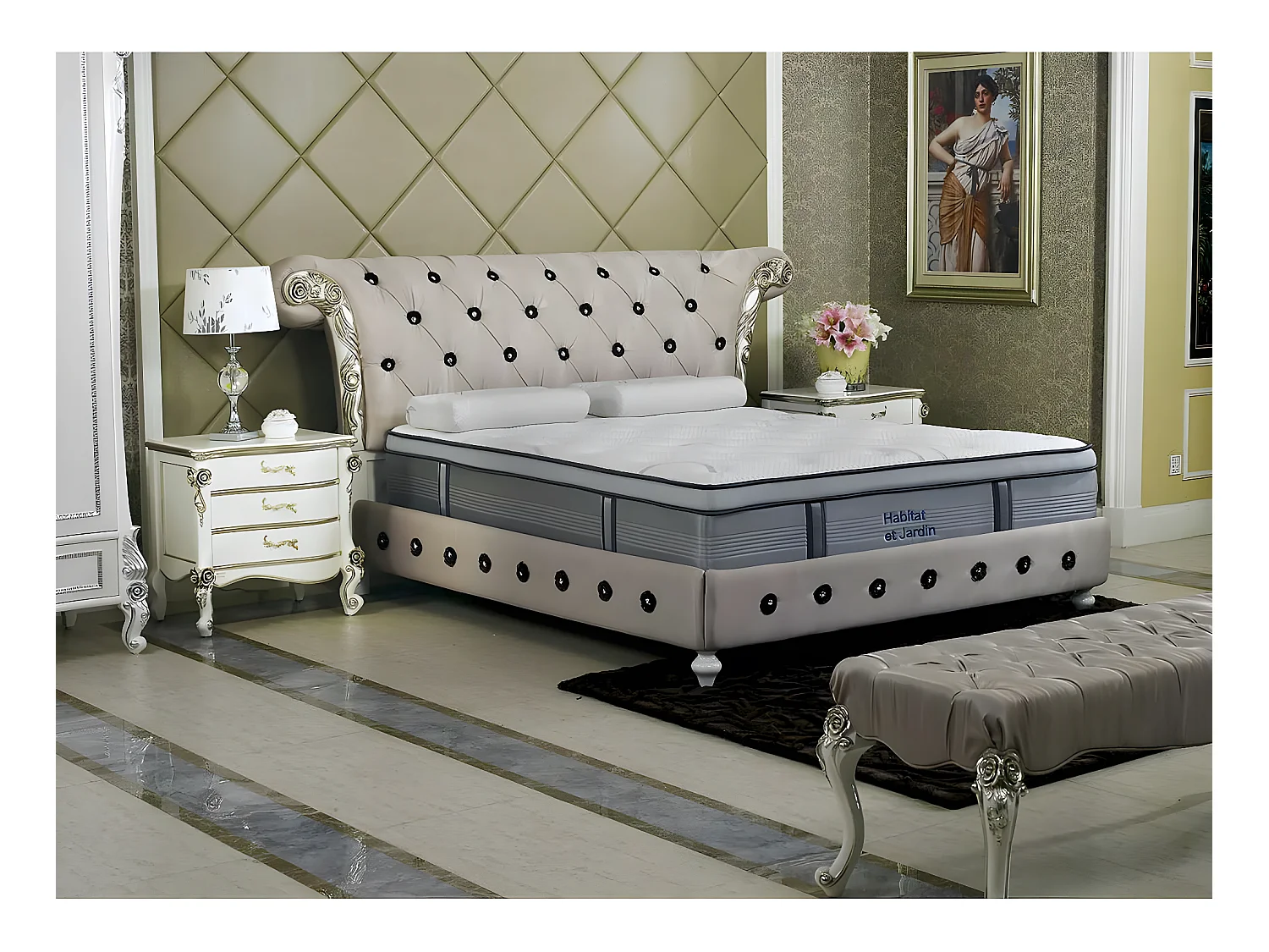 Colchão de molas e espuma de memória "Julie" - 140 x 190 cm