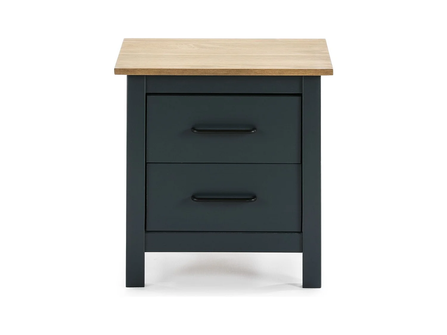 Table de chevet en bois massif bleu L46xH49,5 cm - Ida