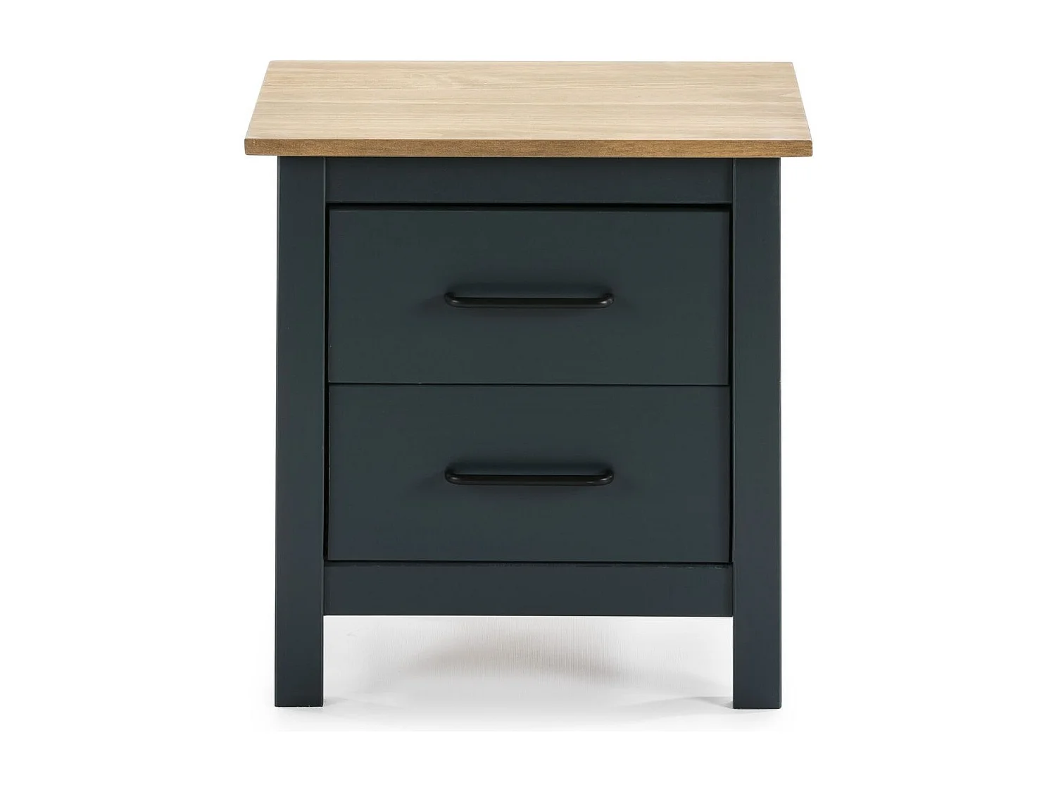 Table de chevet en bois massif bleu L46xH49,5 cm - Ida