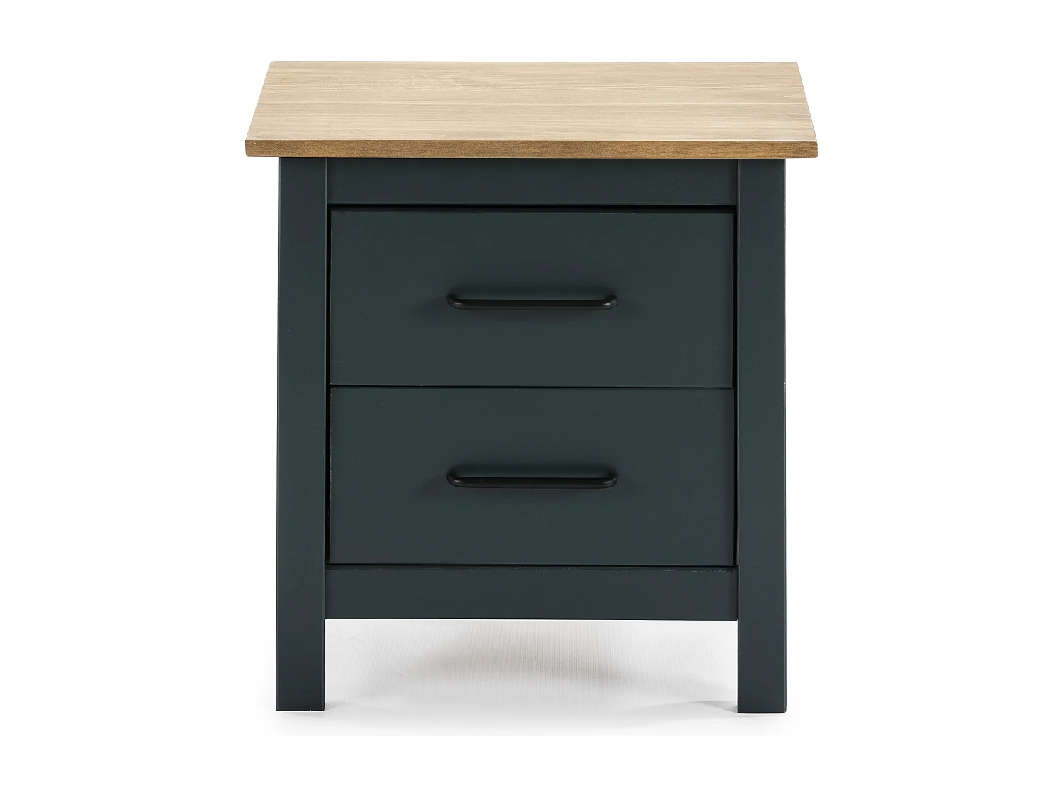Table de chevet en bois massif bleu L46xH49,5 cm - Ida