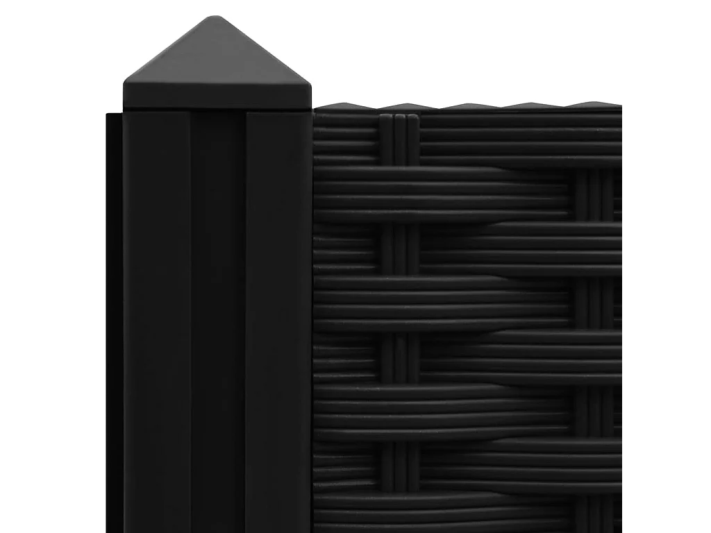 Macetero elevado jardinera macetero bancal jardín balcón terraza exterior 80 x 80 x 38 cm polipropileno negro 02_0000958