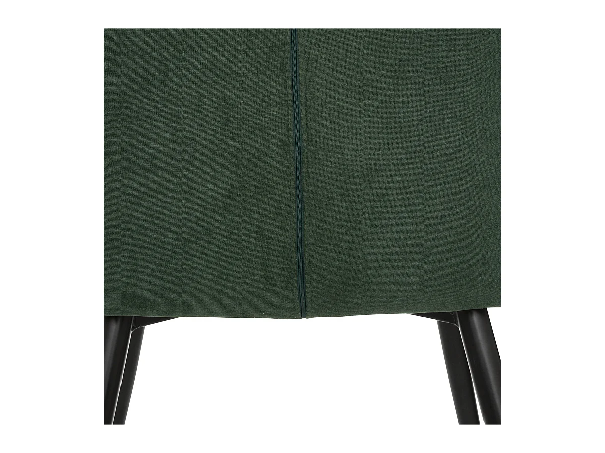 Chaise Fauteuil de table avec accoudoirs Vert Cèdre et pieds en métal