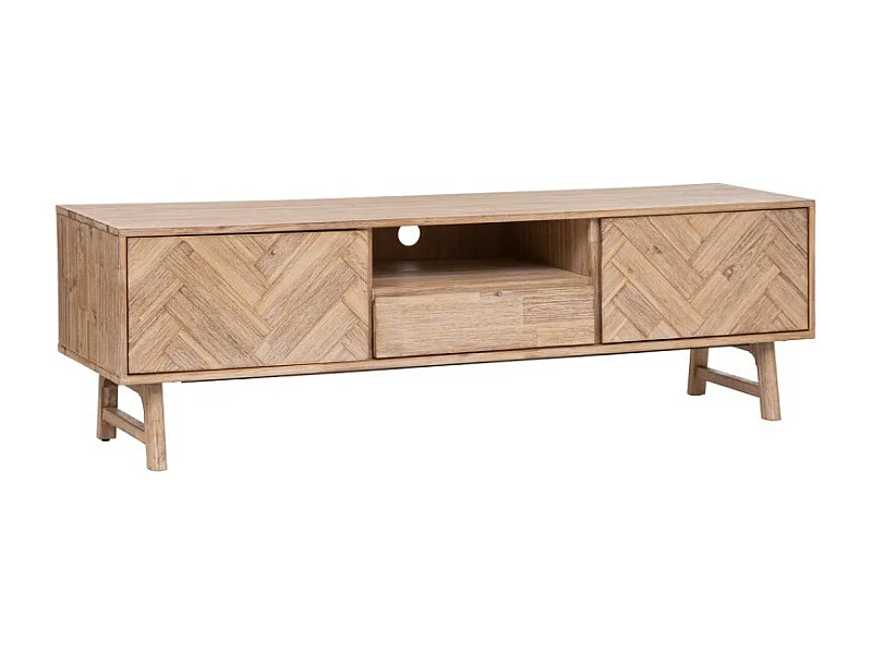 Meuble TV 2 Portes & 1 Tiroir "Aeris" 180cm Beige