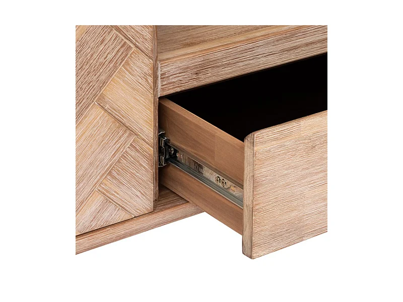 Meuble TV 2 Portes & 1 Tiroir "Aeris" 180cm Beige