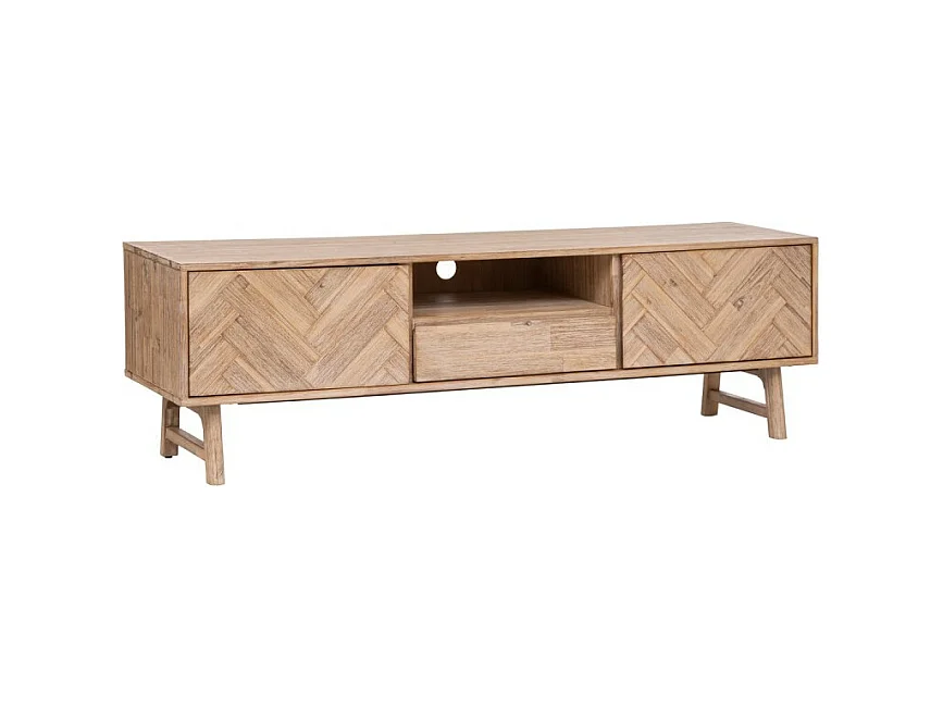 Meuble TV 2 Portes & 1 Tiroir "Aeris" 180cm Beige