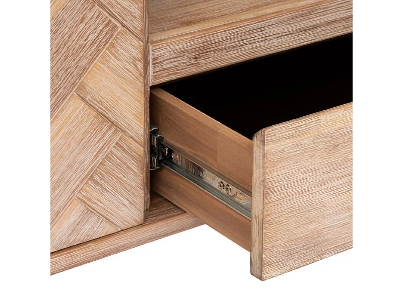 Meuble TV 2 Portes & 1 Tiroir "Aeris" 180cm Beige