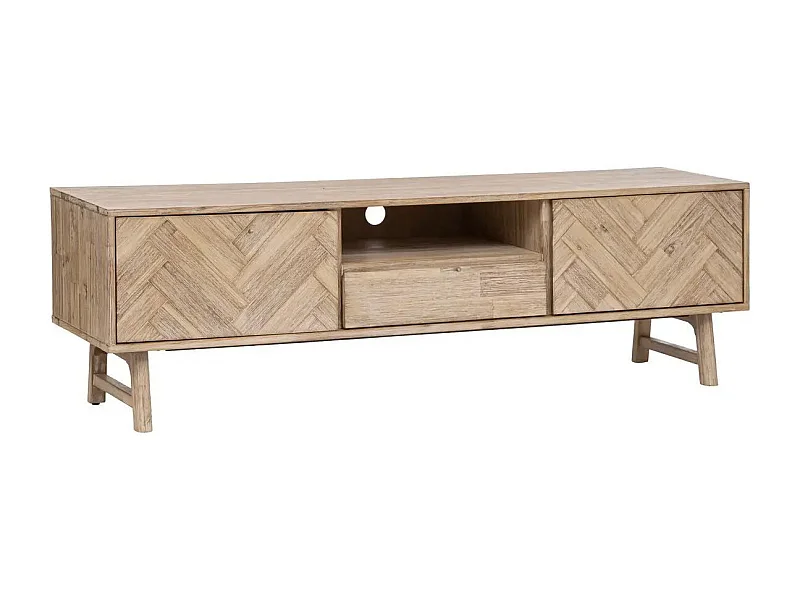 Meuble TV 2 Portes & 1 Tiroir "Aeris" 180cm Beige