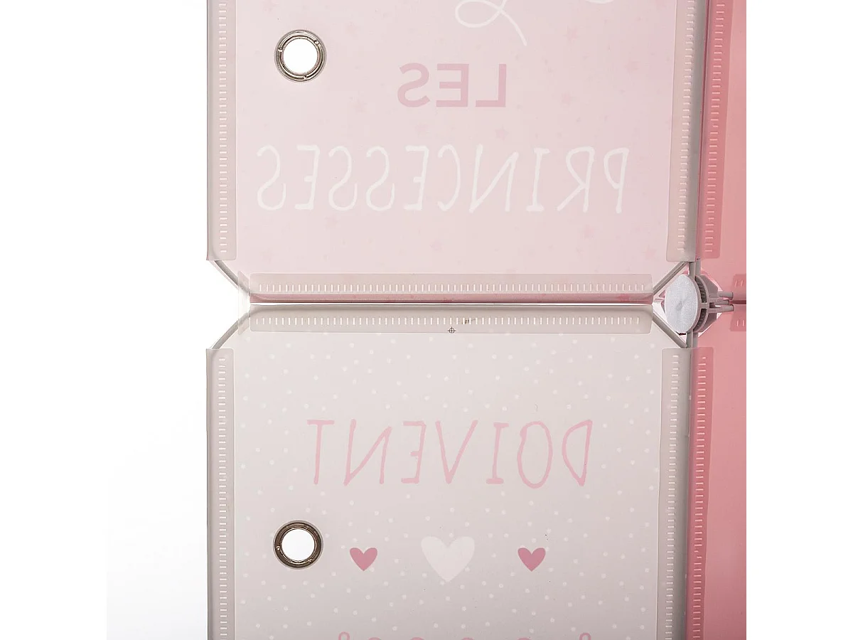 Armoire Penderie Enfants "Univers" 124cm Rose