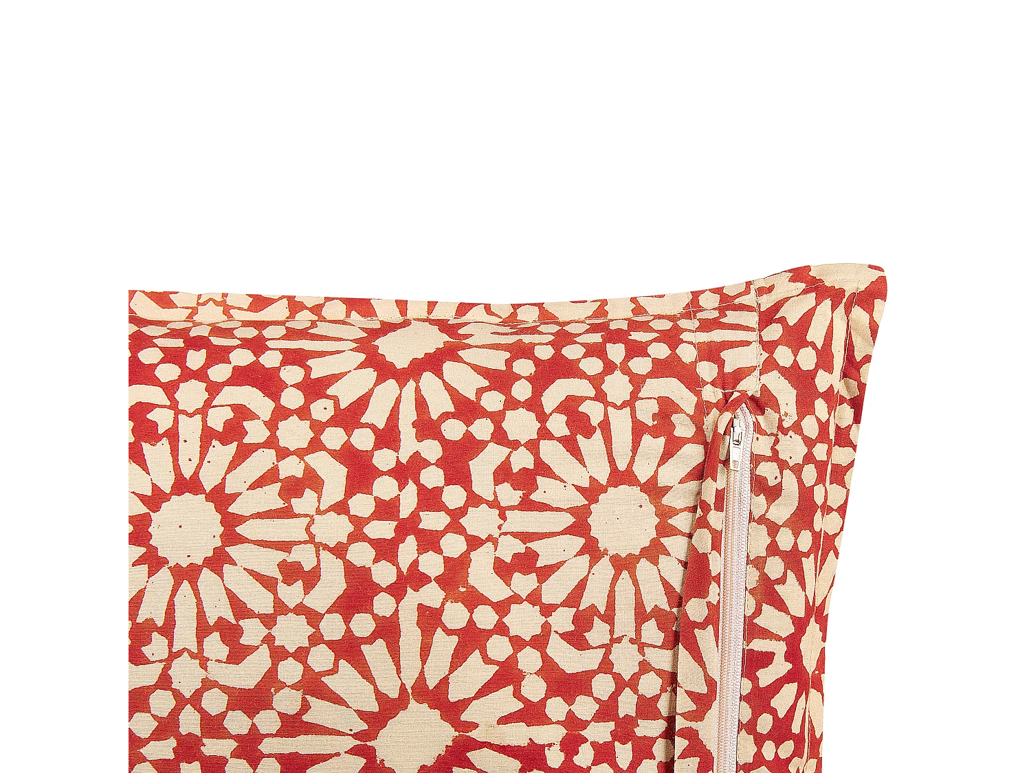 Almofada decorativa CEIBA Algodão 45 x 45 cm Vermelho Padrão geométrico
