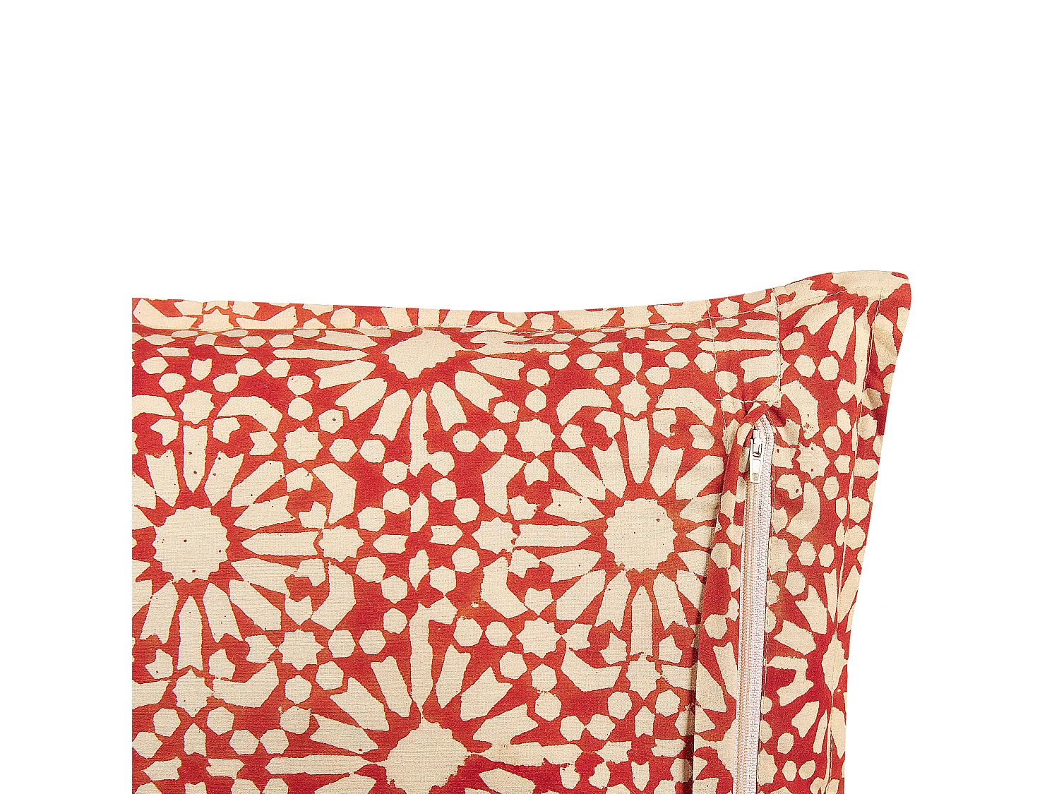 Coussin CEIBA Coton 45 x 45 cm Rouge Motif géométrique
