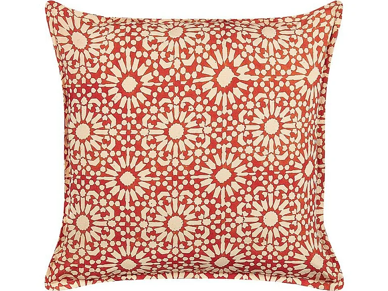 Coussin CEIBA Coton 45 x 45 cm Rouge Motif géométrique