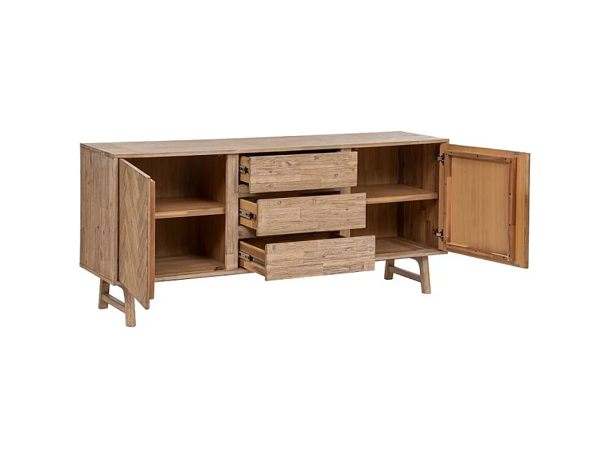 Buffet 2 Portes & 3 Tiroirs "Aeris" 180cm Beige