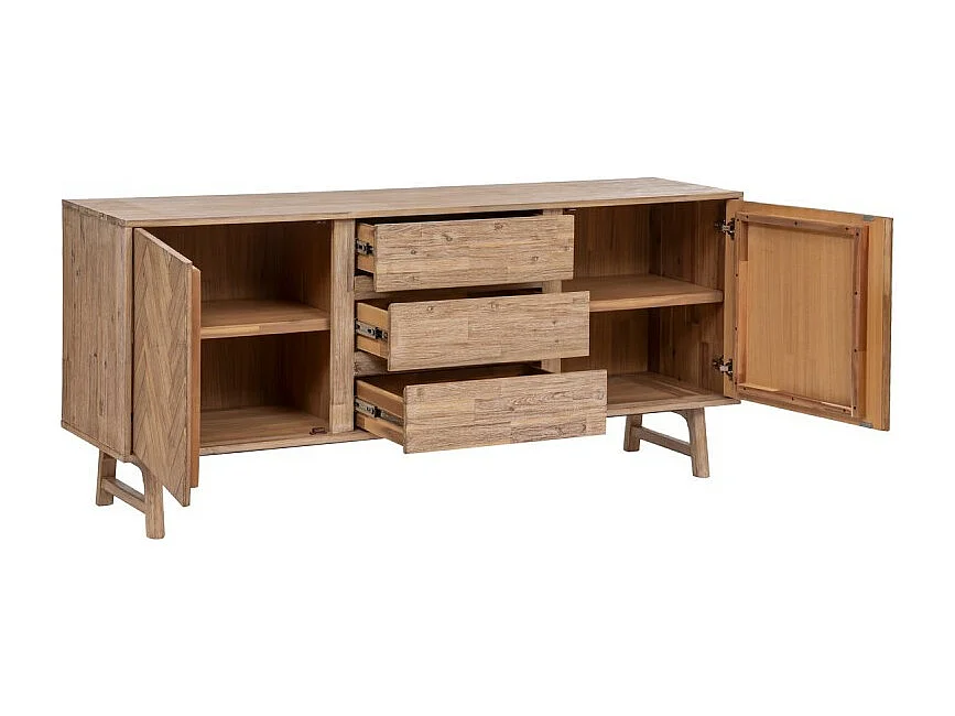 Buffet 2 Portes & 3 Tiroirs "Aeris" 180cm Beige