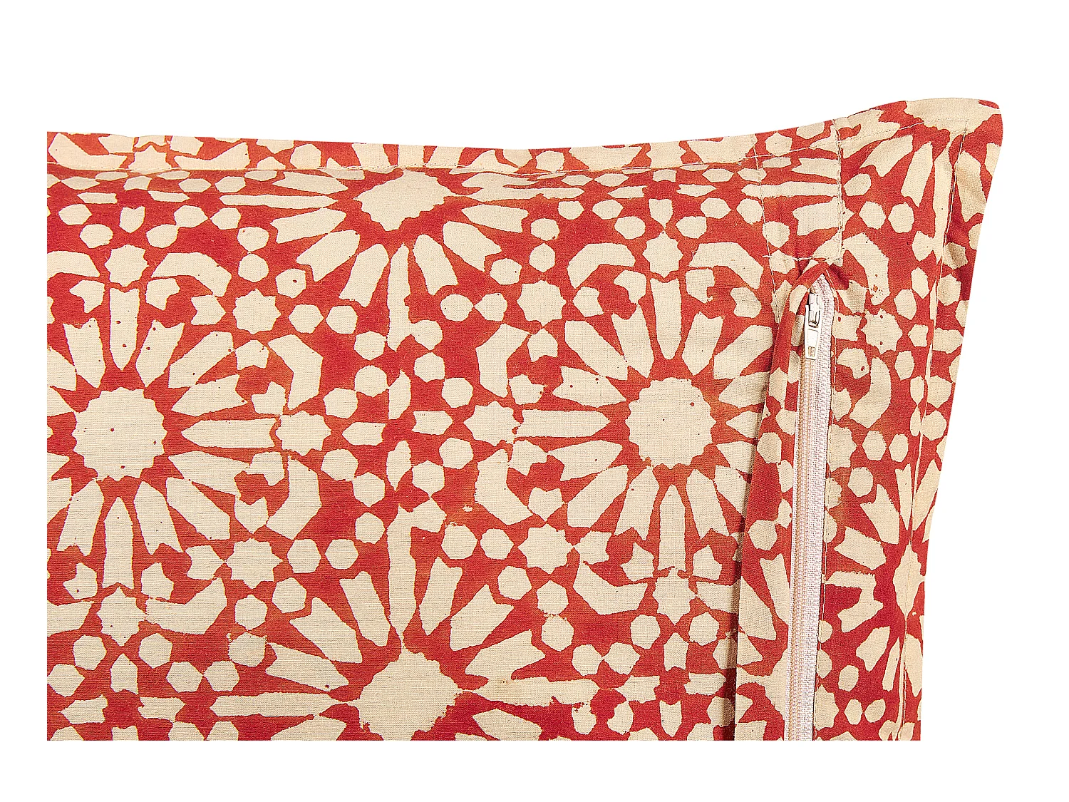 Lot de 2 coussins décoratifs CEIBA Coton 45 x 45 cm Rouge Motif géométrique